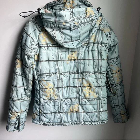 Women's e408 Ski & Snow Jacket in Blue with Yellow Flowers - Size M - Picture 7 of 16